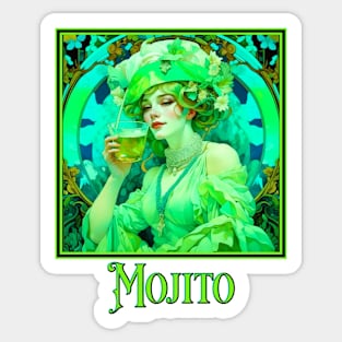 Art Nouveau Mojito Sticker